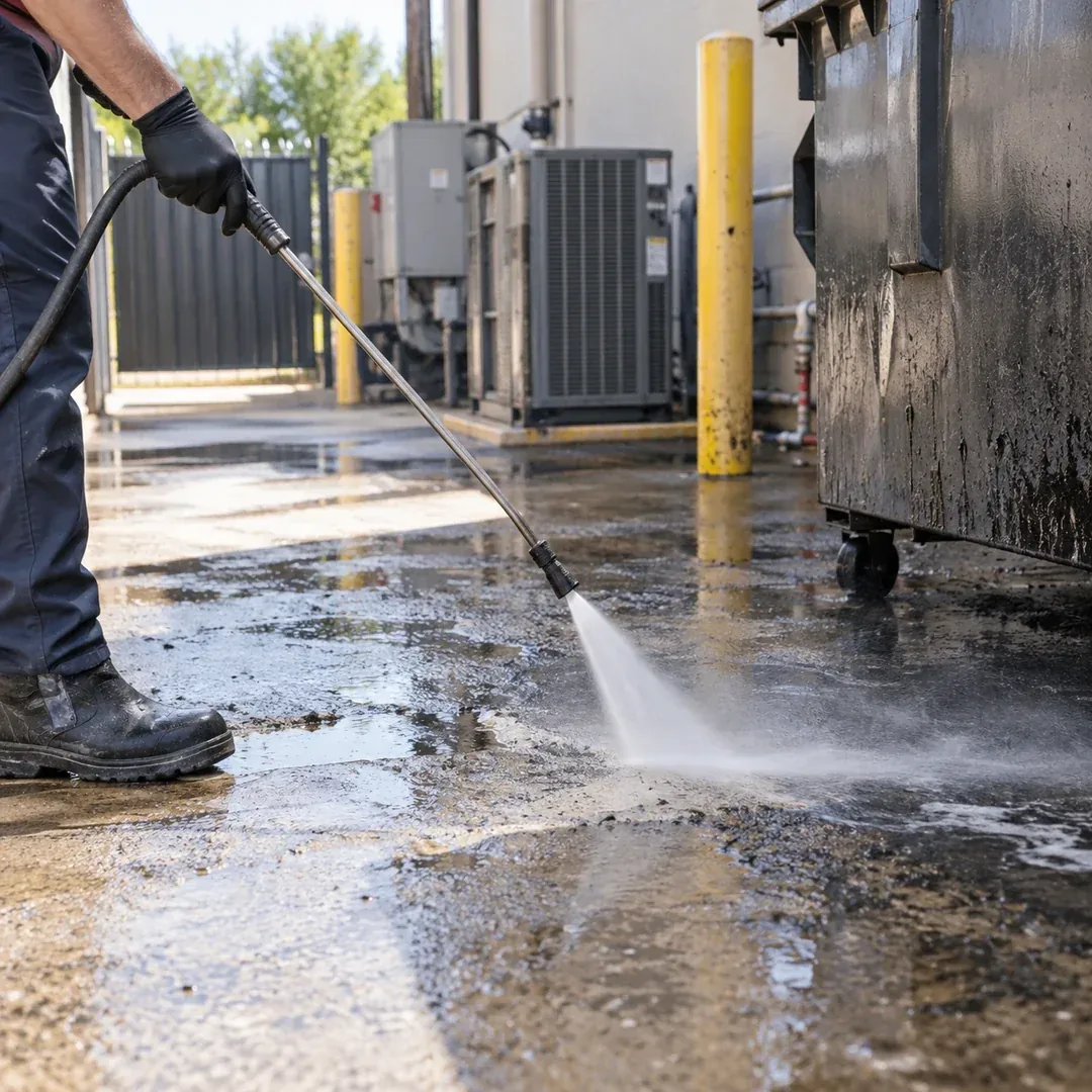Commercial service area degreasing