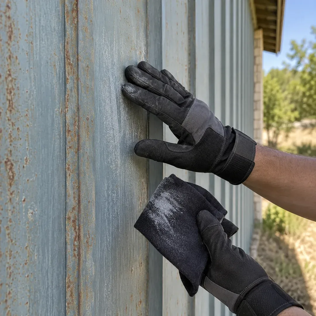 Assessment of oxidation on painted metal siding