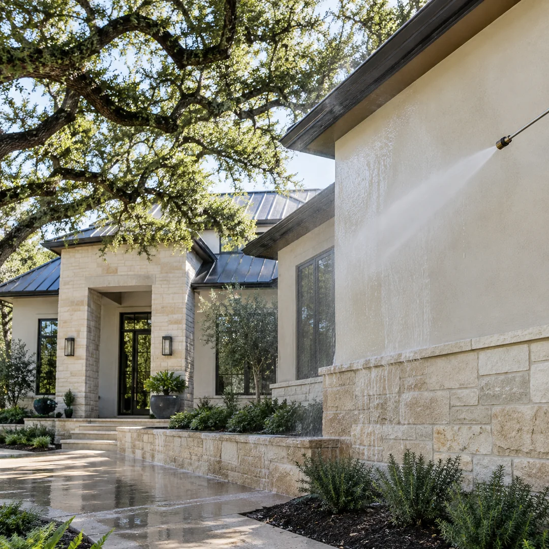 Soft Washing service planning for an Austin property