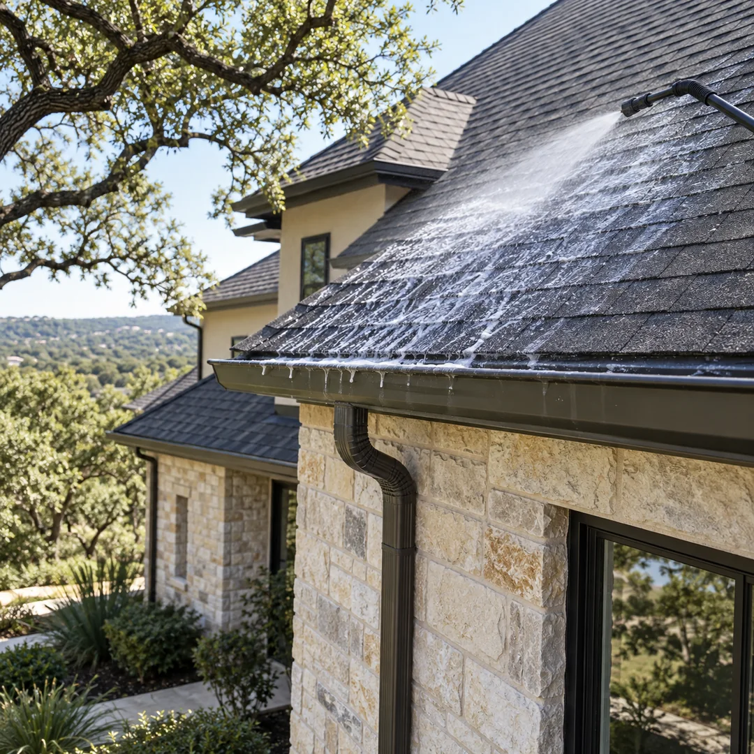 Detailed roof washing service planning in Austin