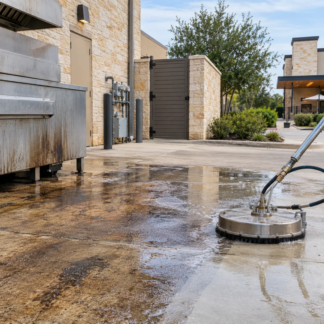 Degreasing service planning for a Georgetown property