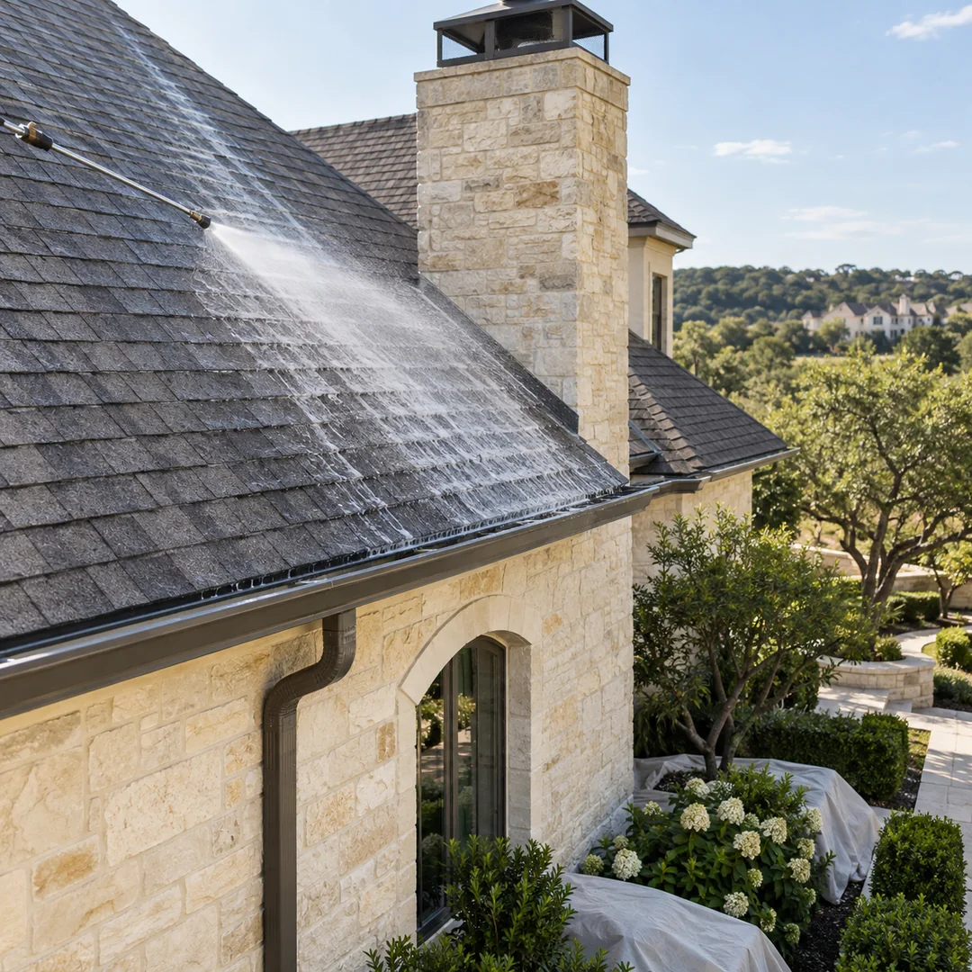 Detailed roof washing service planning in Georgetown