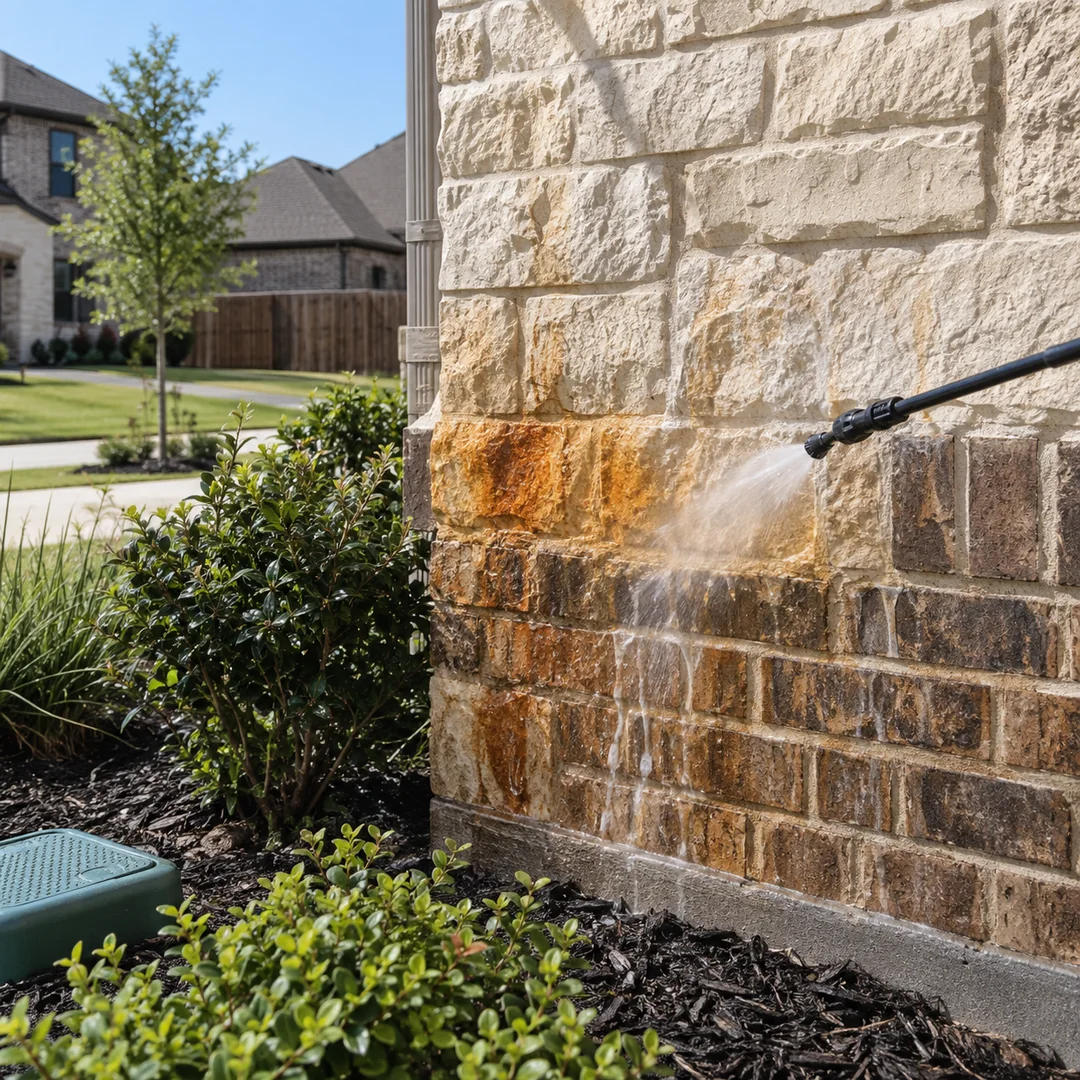 Mineral Stain Removal service planning for a Pflugerville property