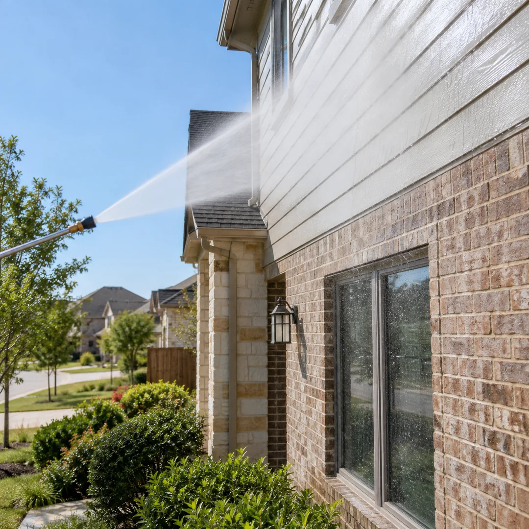 Soft Washing service planning for a Pflugerville property
