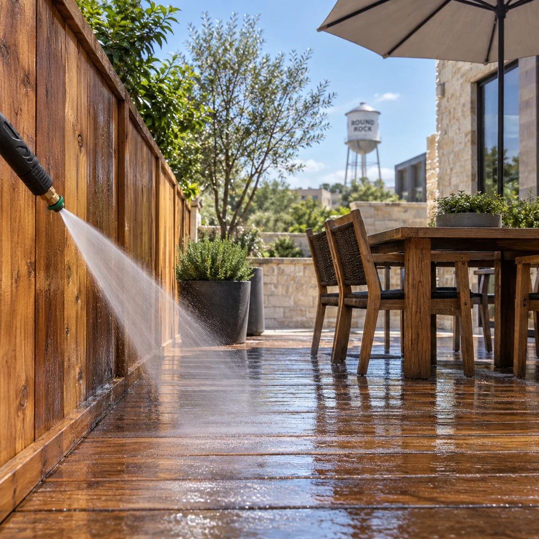 Deck & Fence Cleaning service planning for a Round Rock property