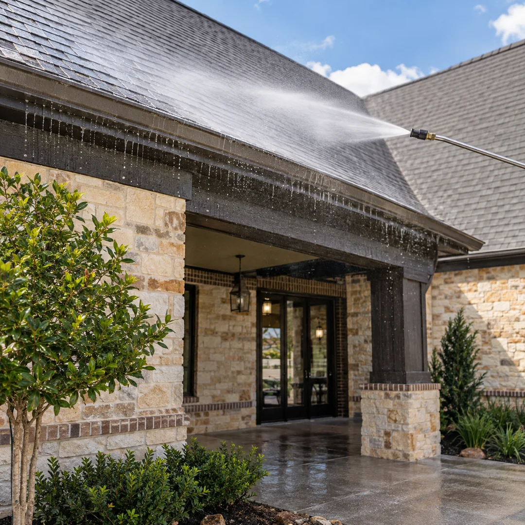 Detailed roof washing service planning in Round Rock