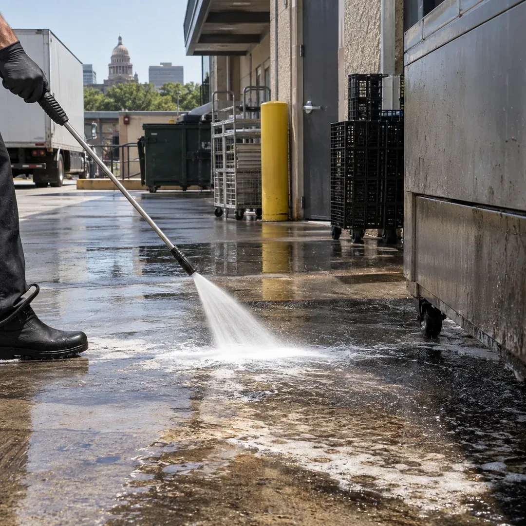 Commercial service area degreasing