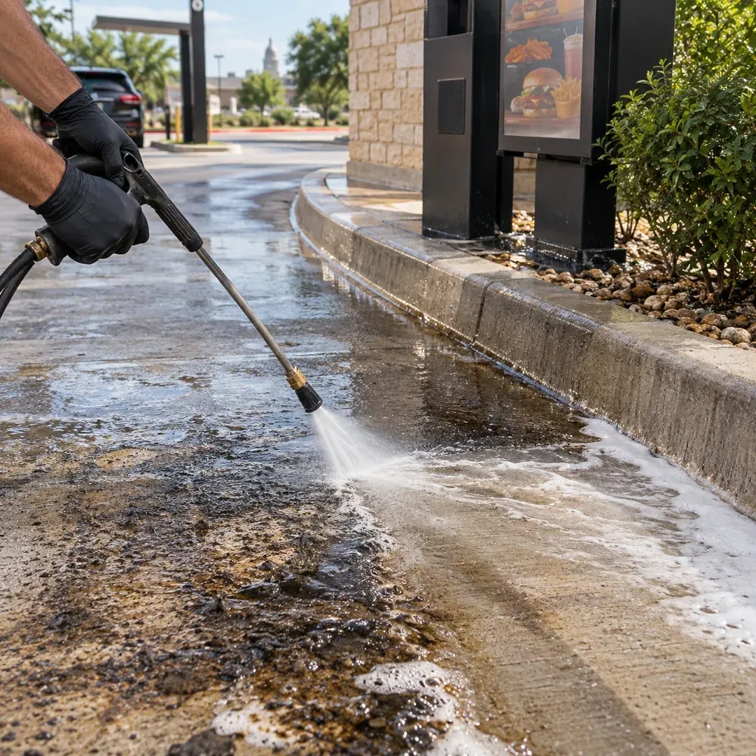 Commercial service area degreasing