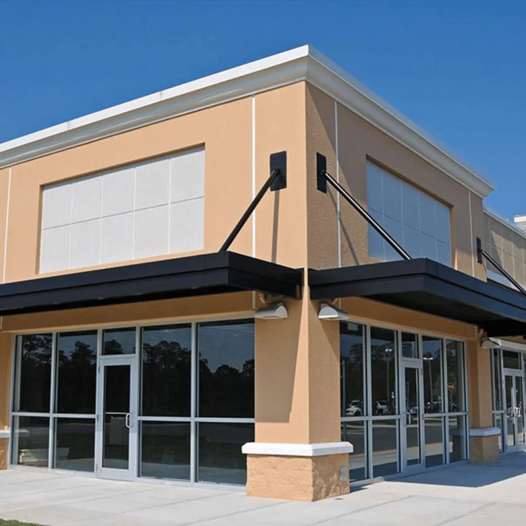 Commercial property exterior cleaned by No Pressure SoftWash