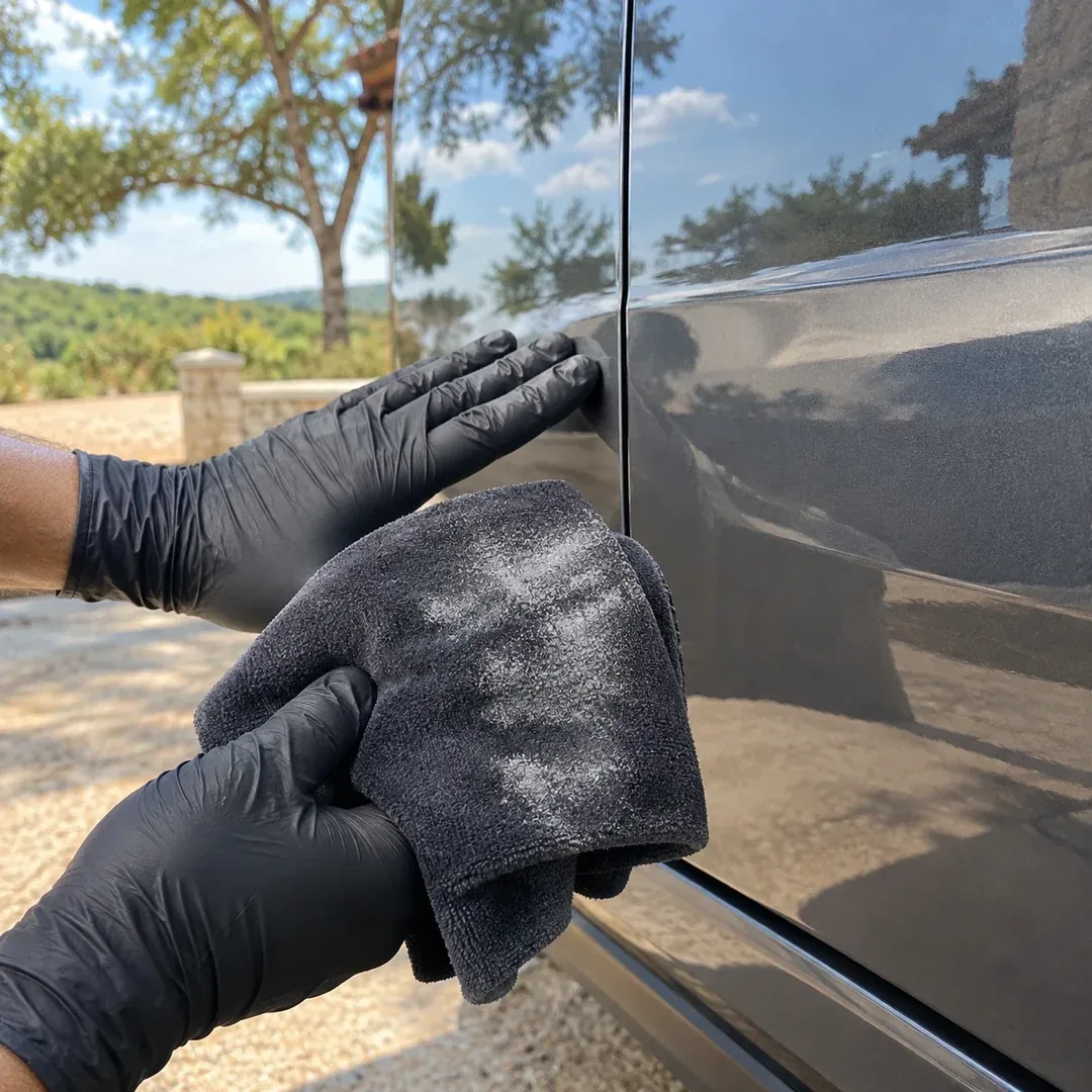 Paint oxidation treatment on coated metal siding