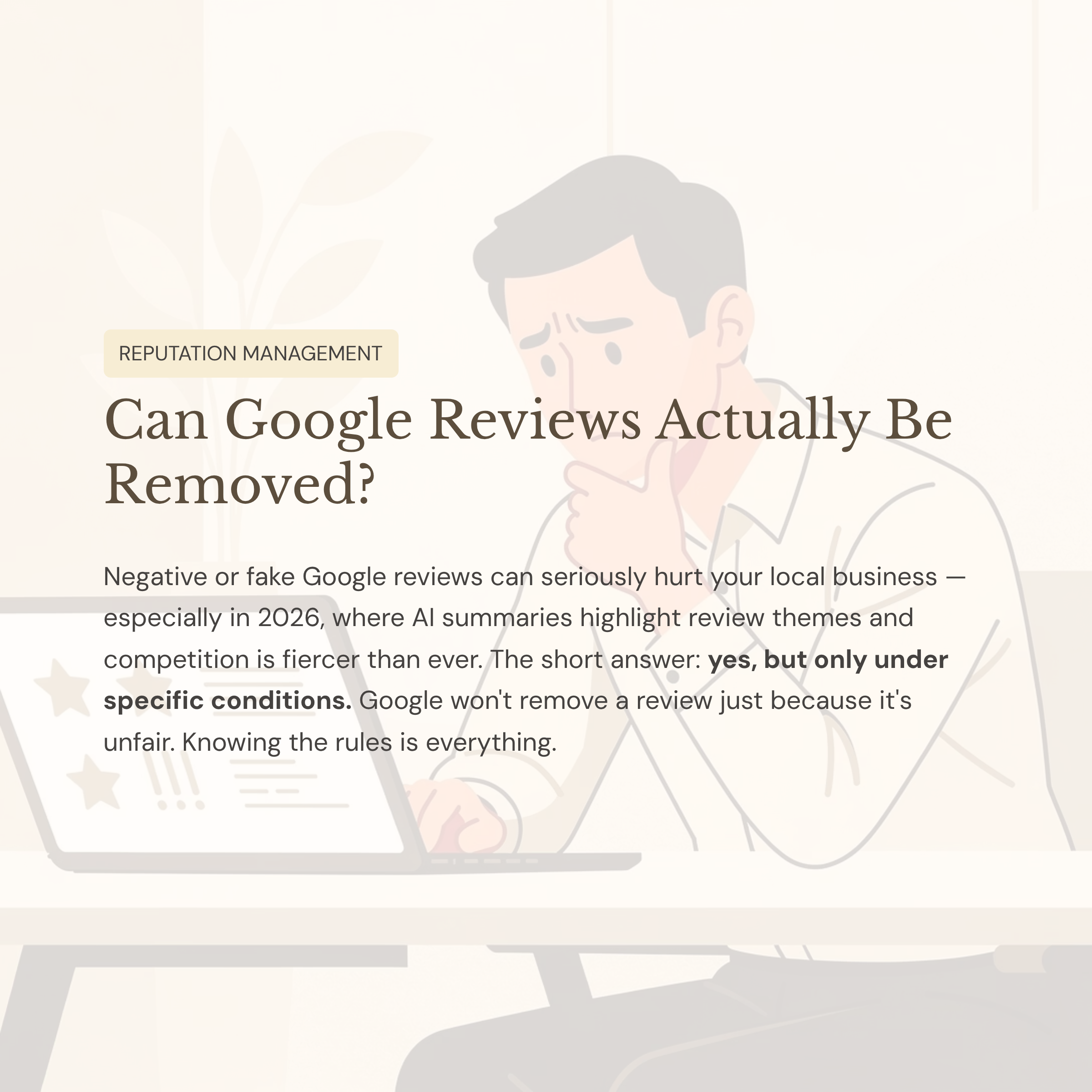 can google reviews be removed