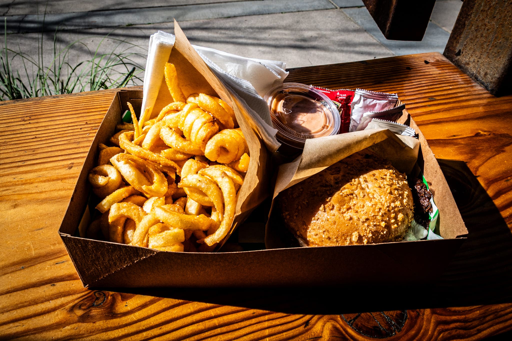 Panda Sal's smash burgers and fries in Bellflower, CA