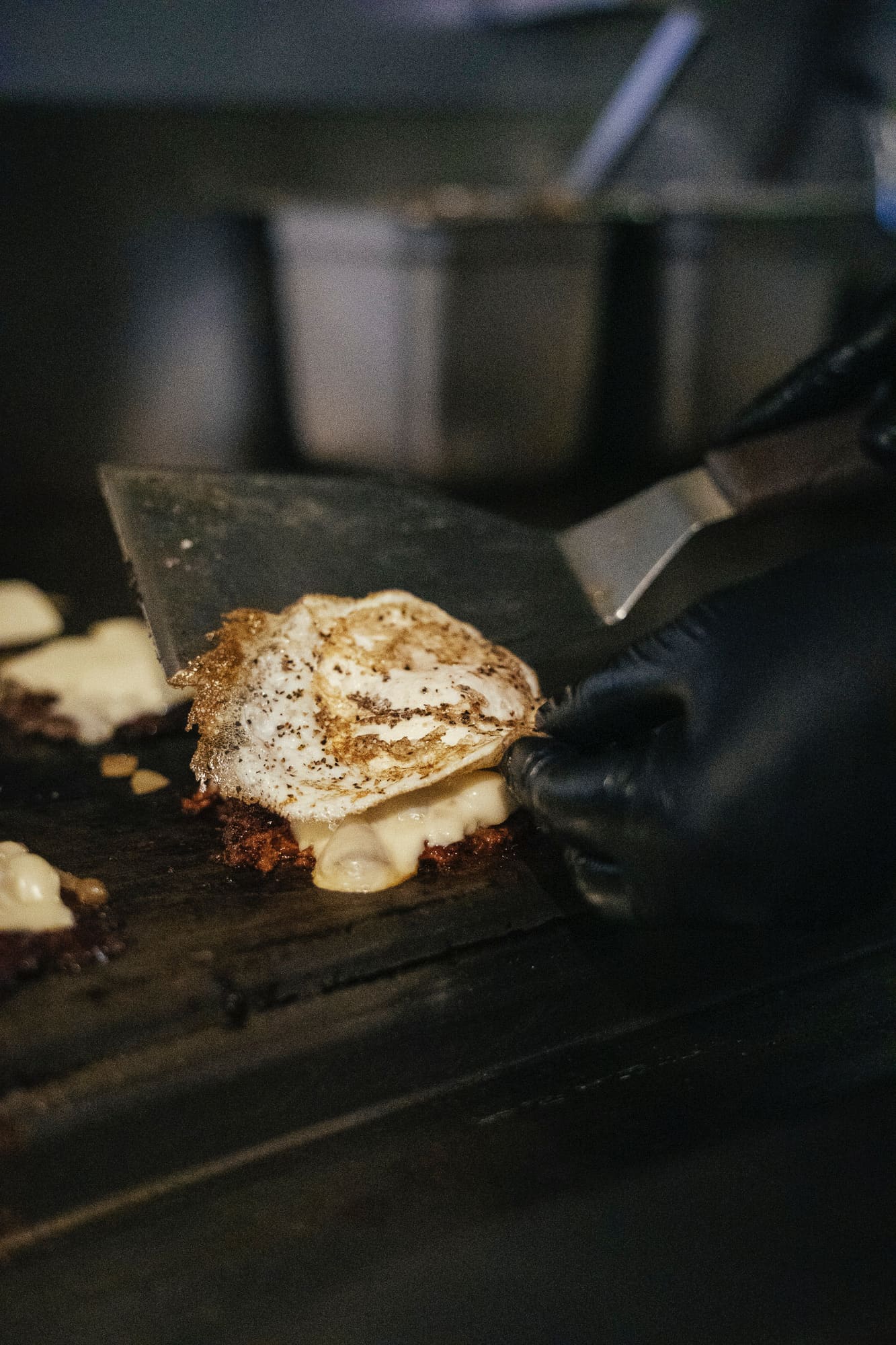 Smash burgers and fries at Panda Sal's