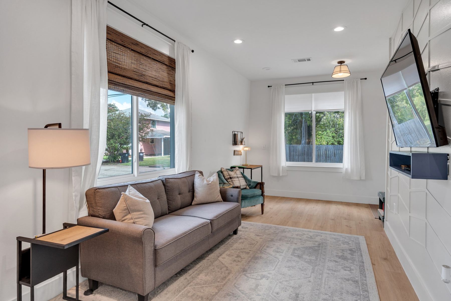 Bright living room in a Baton Rouge home