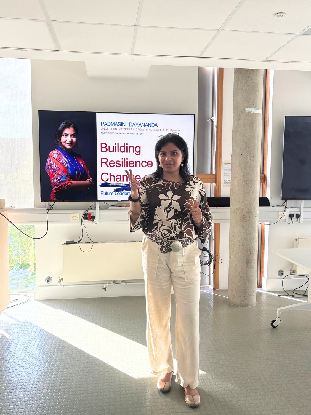 Padmasini presenting at Infosys EU
