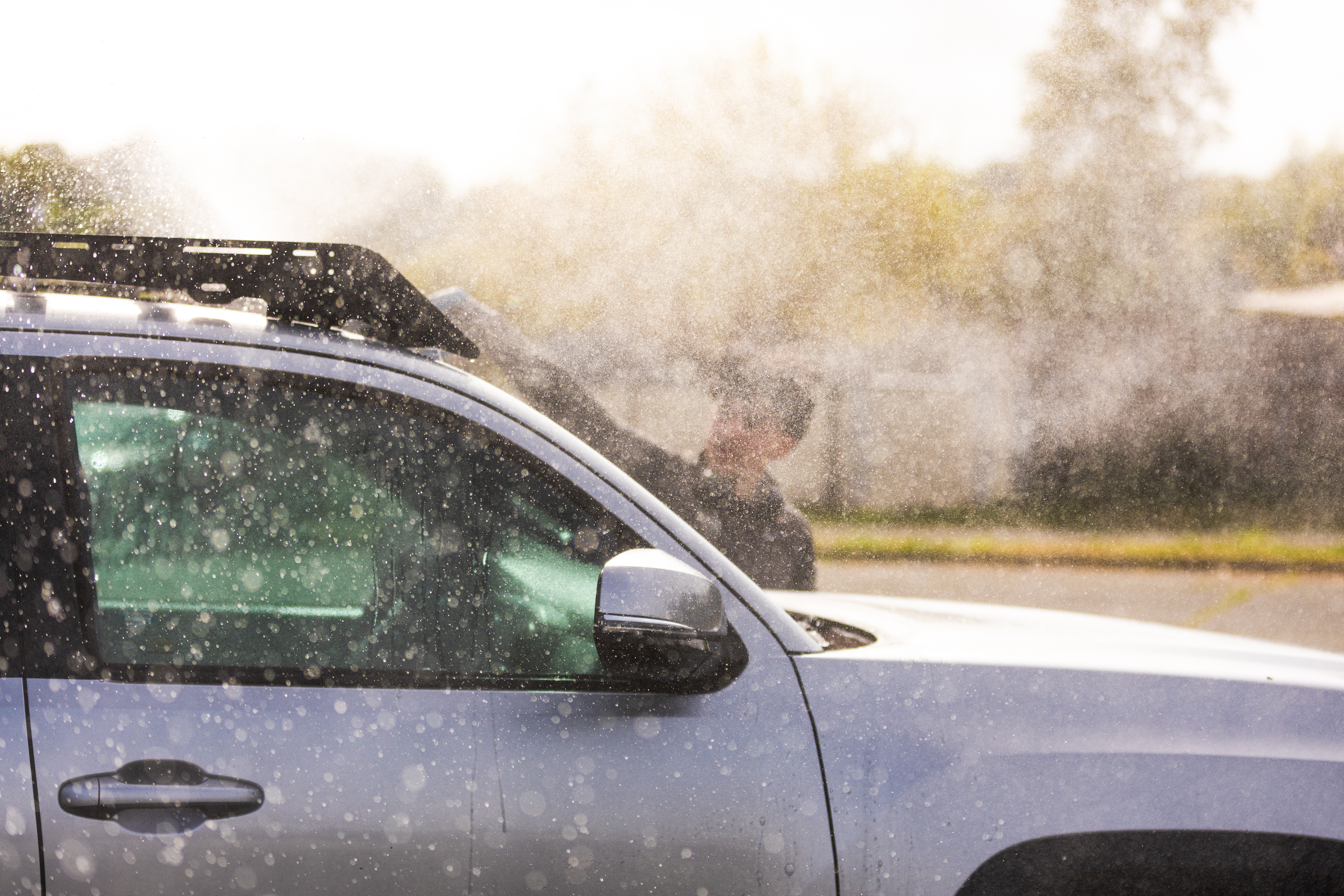 Exterior detailing — luxury vehicle