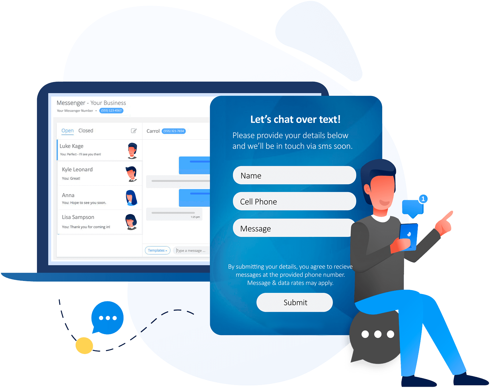 Add online chat widget to your website