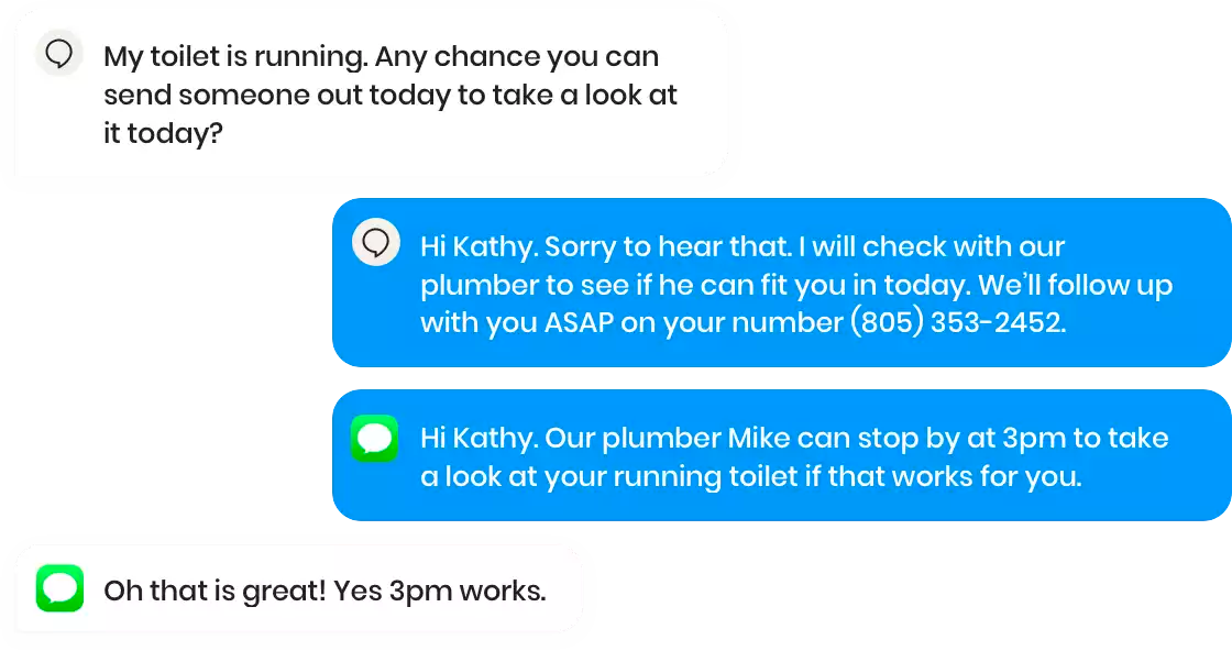 Text your leads even after they leave your website