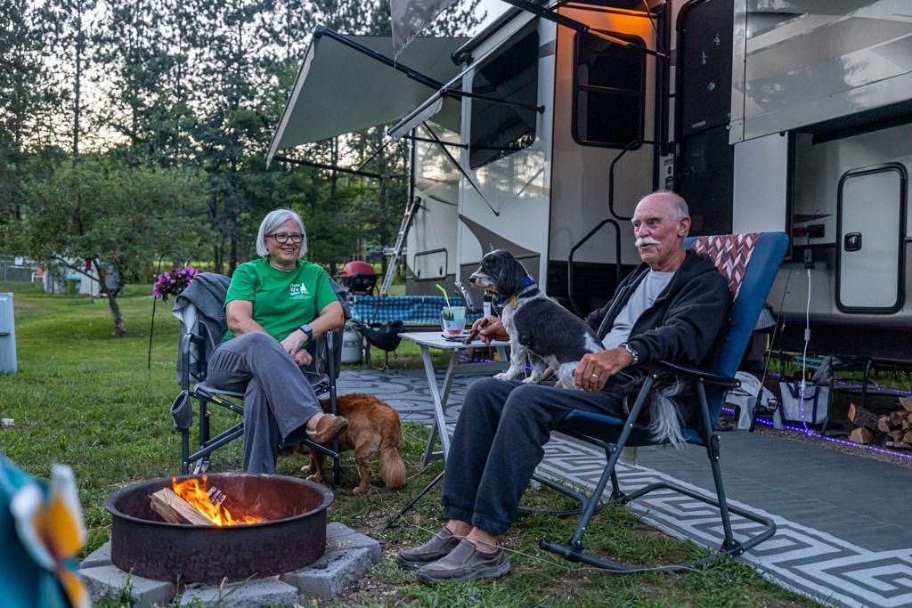 A private park model or furnished RV living space at The Promised Land Community