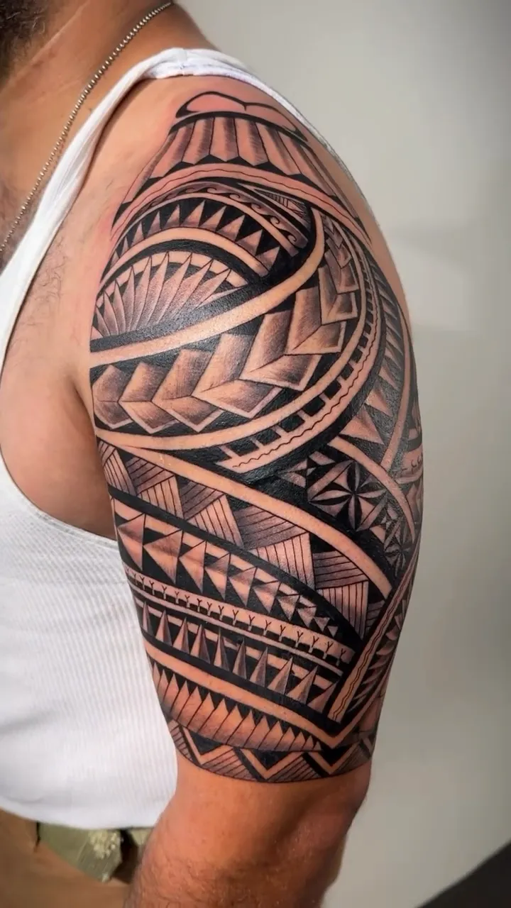 Realism religious lion and cross half sleeve tattoo by Joan Martinez at Studio AZ Tattoo Minneapolis