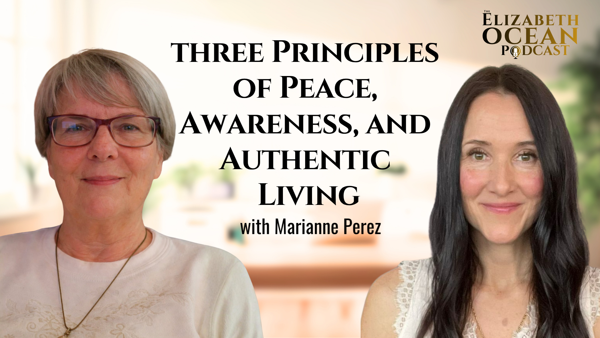 Marianne Perez and Elizabeth Ocean discussing the Three Principles of Mind, Consciousness, and Thought during the Women's Spirit Festival.