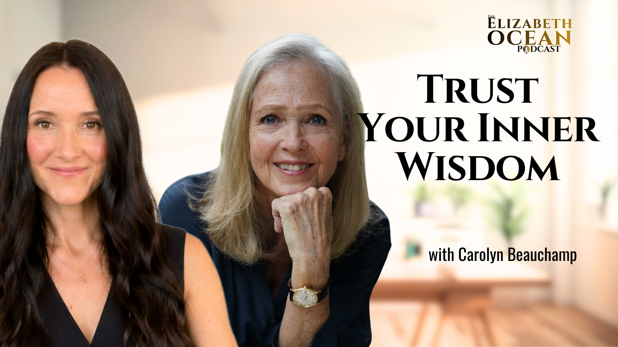 Carolyn Beauchamp and Elizabeth Ocean discussing consciousness, intuition, personal growth, hypnotherapy, and higher awareness during the Women's Spirit Festival interview focused on personal evolution and spiritual awakening.