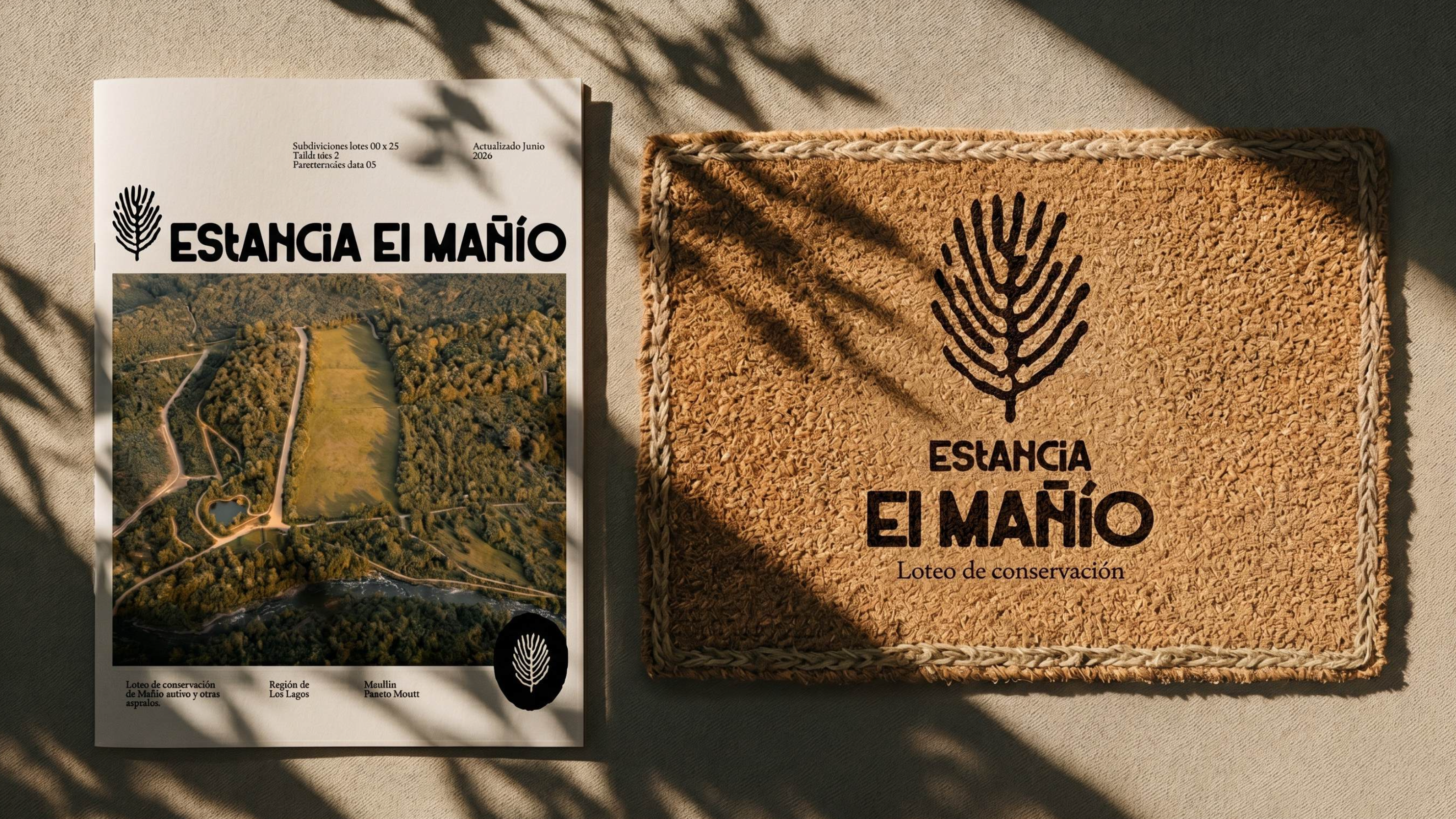 Dossier impreso del propietario y felpudo con isotipo