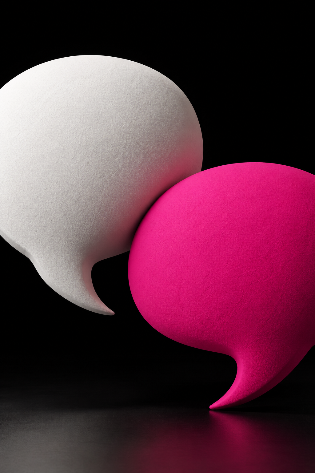 Two speech bubbles representing a meaningful conversation