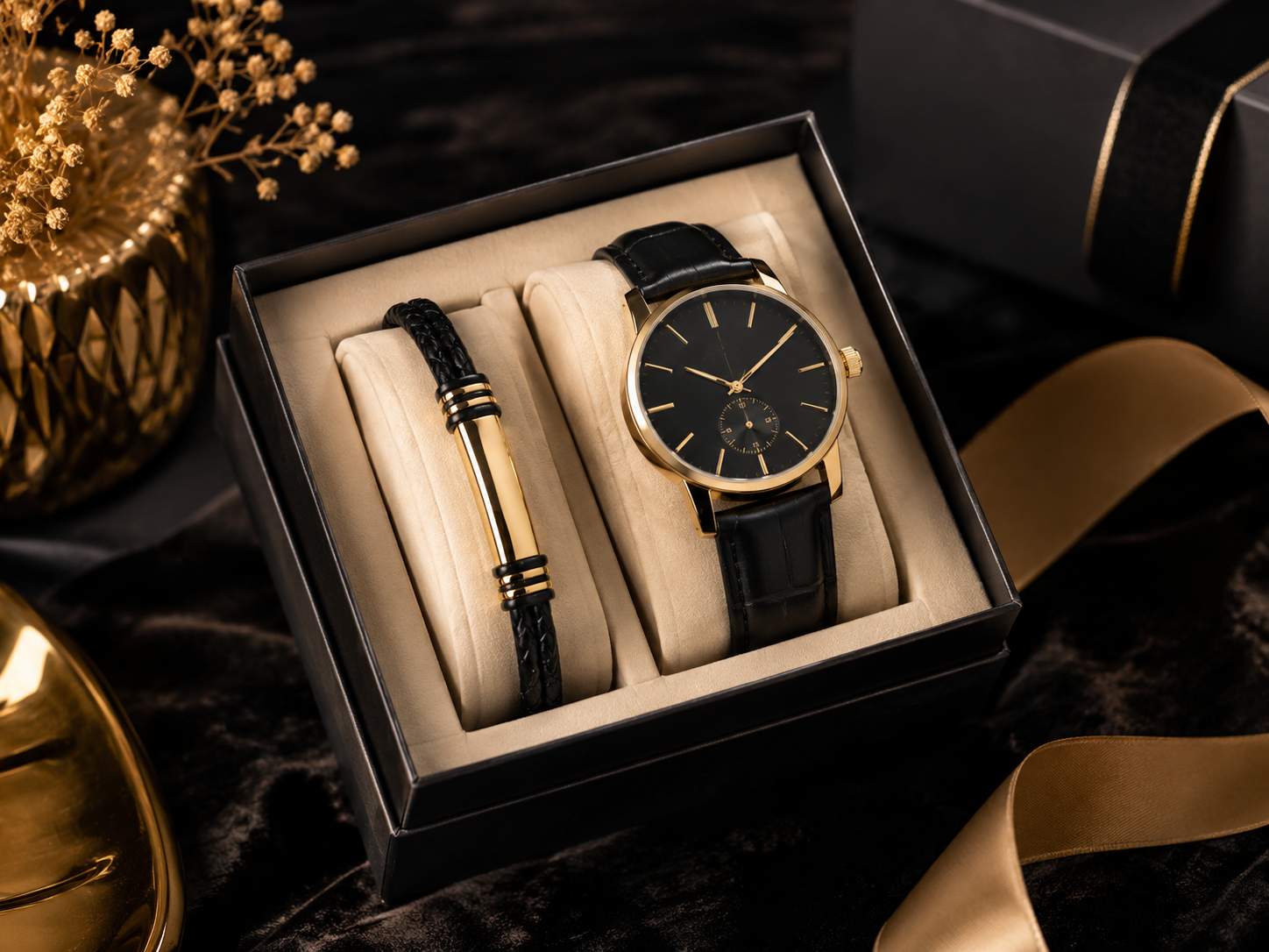 Reloj y pulsera para papá