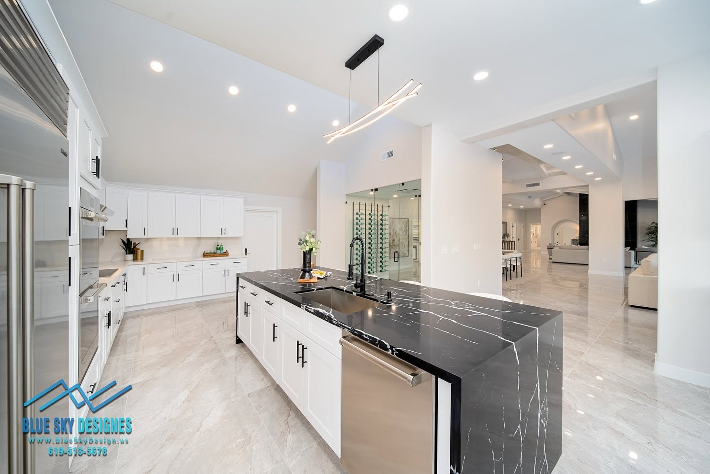 Remodeled kitchen in a Cave Creek, AZ home featuring updated cabinetry, new countertops, and recessed lighting over an open layout. The finished space reflects the clean, functional design common in desert Southwest residential remodels.