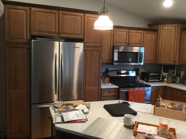 Before cabinet refacing project 5