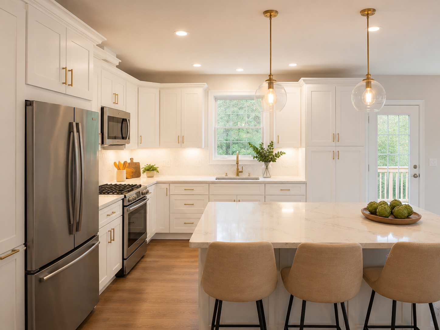 Updated cabinet doors and drawer fronts