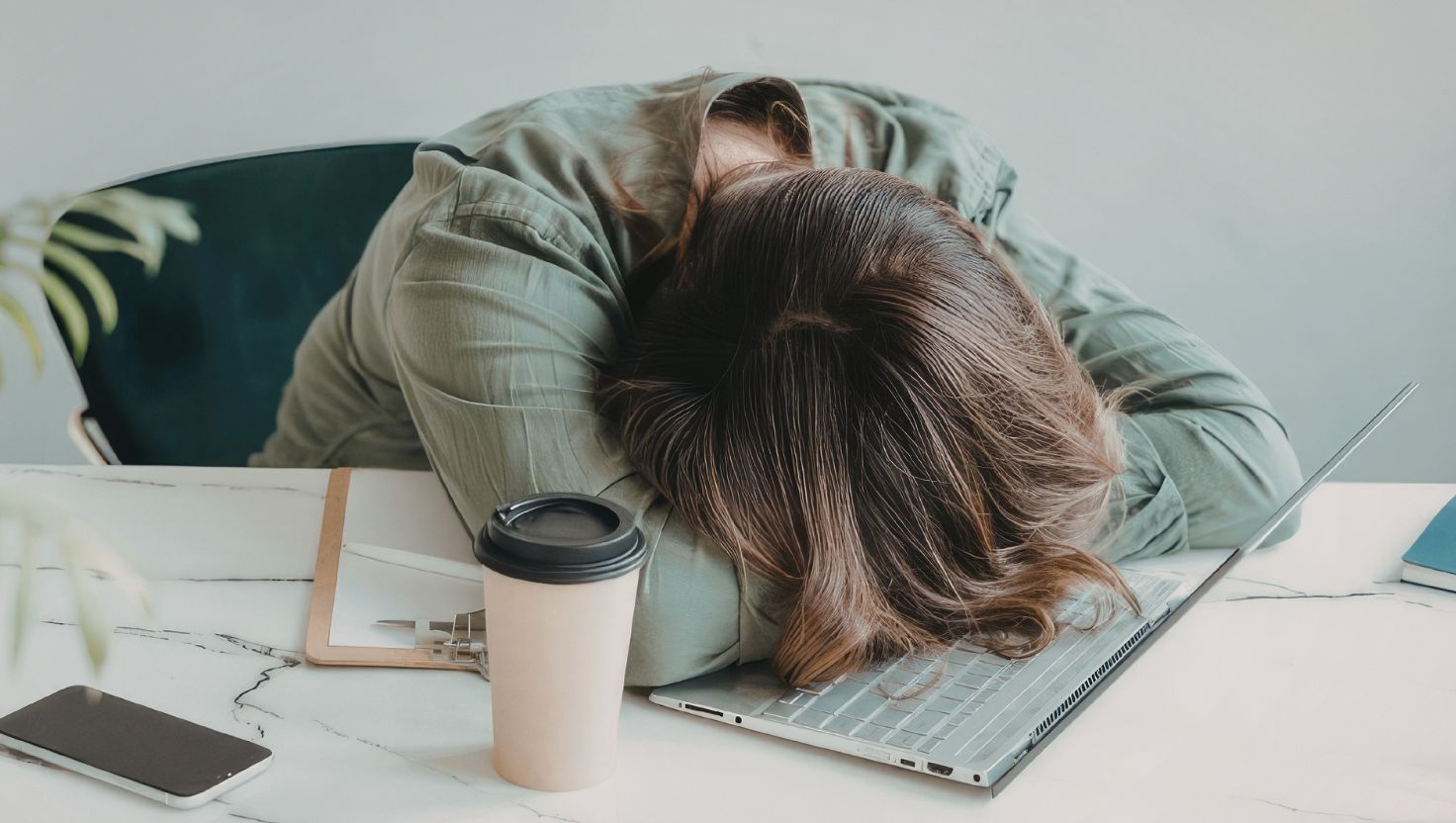 Teacher taking a break at home during the Easter holidays