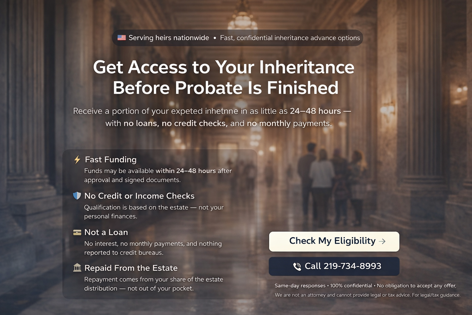 Courthouse interior representing probate and estate matters