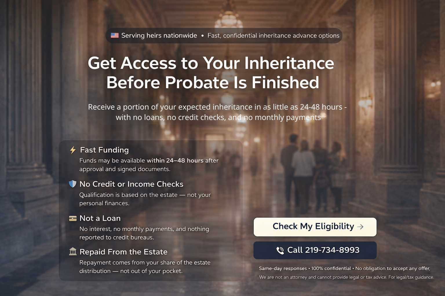 Courthouse interior representing probate and estate matters