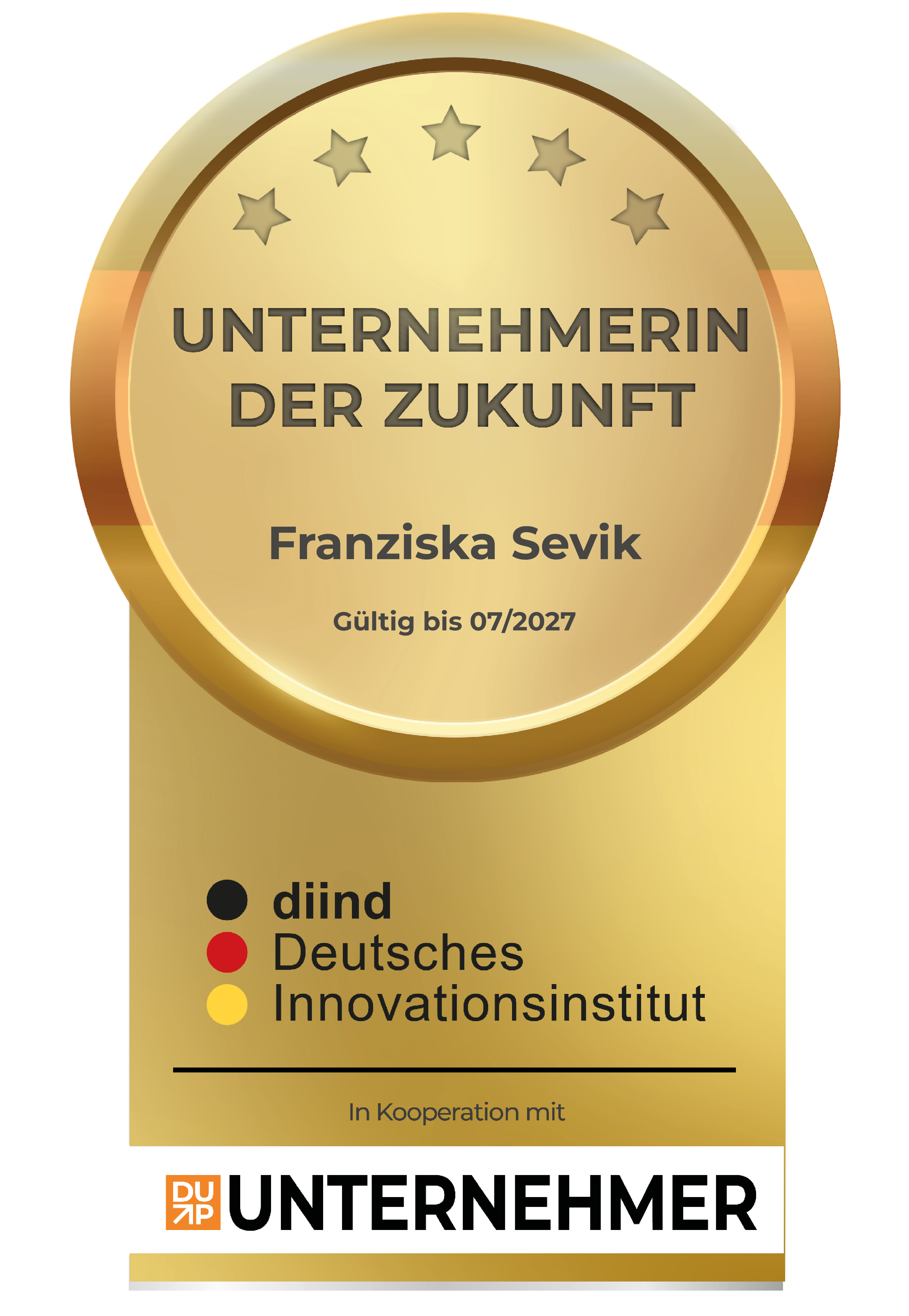 Franziska Sevik – Unternehmerin der Zukunft 2026/27