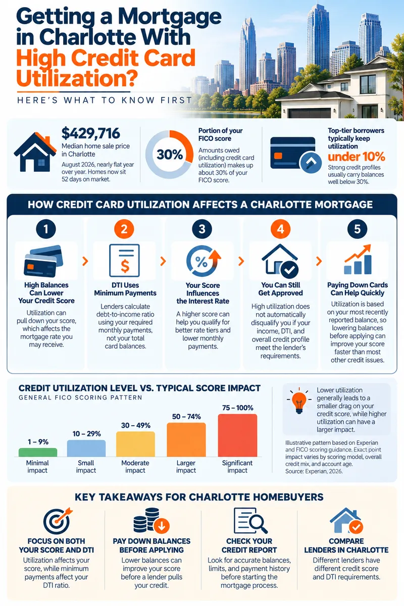 Getting a Mortgage in Charlotte With High Card Utilization