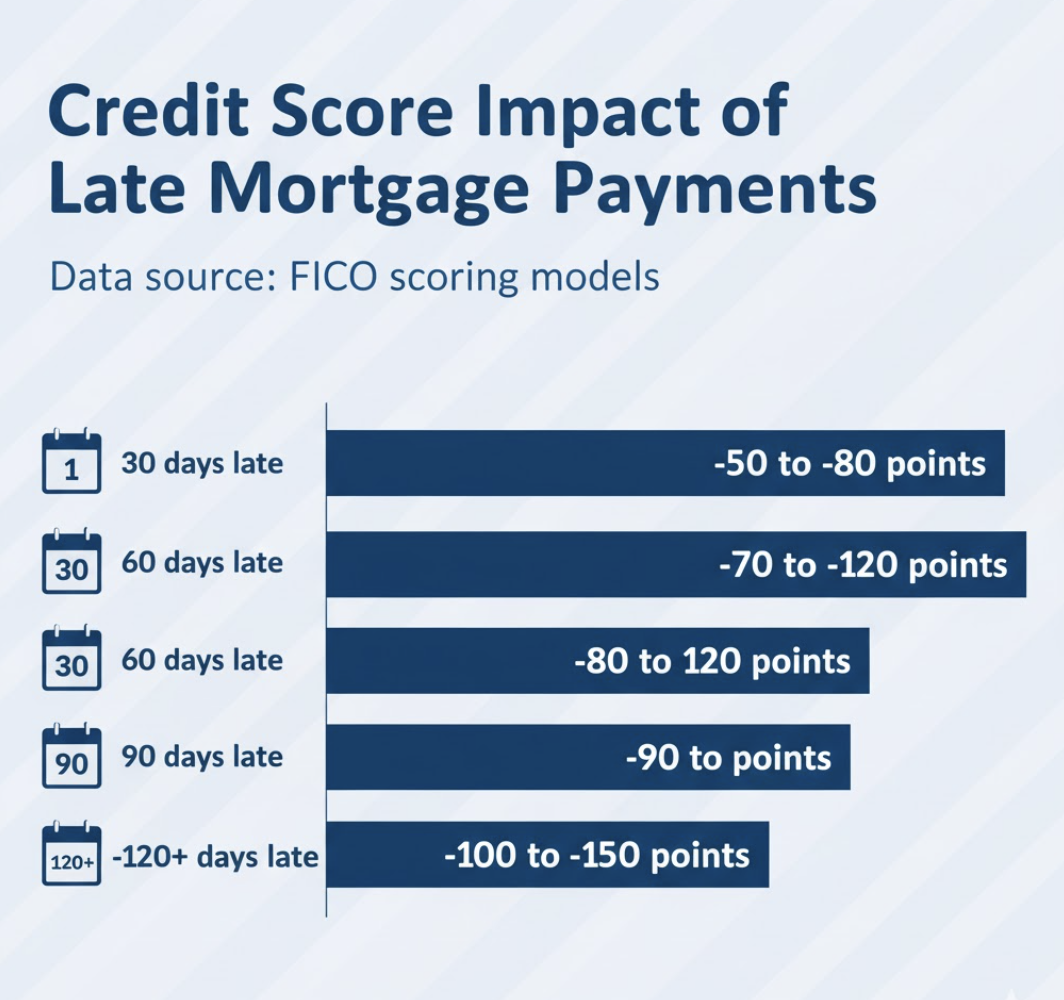 credit score impact of late mortgage payments