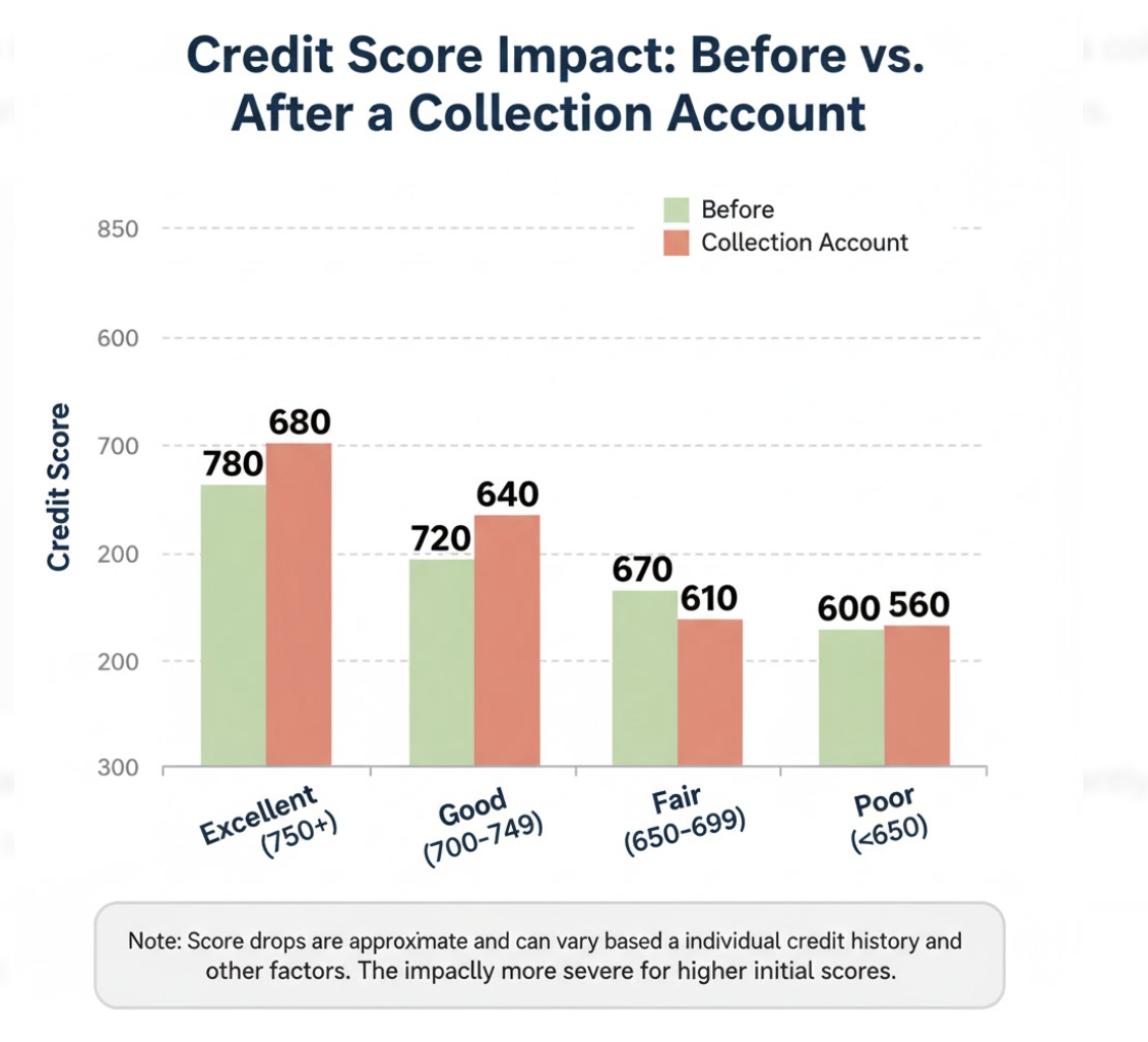 credit score impact after collection