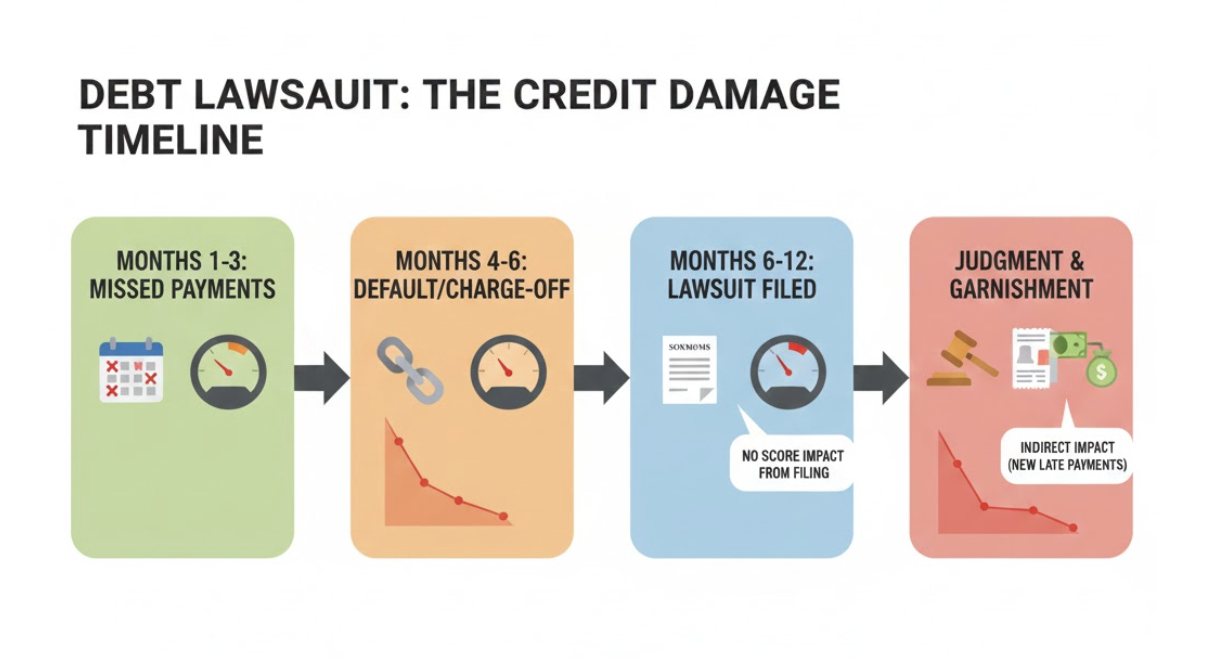 debt lawsuit timeline