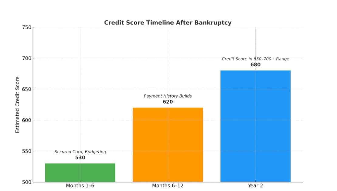 credit score timeline after bankruptcy