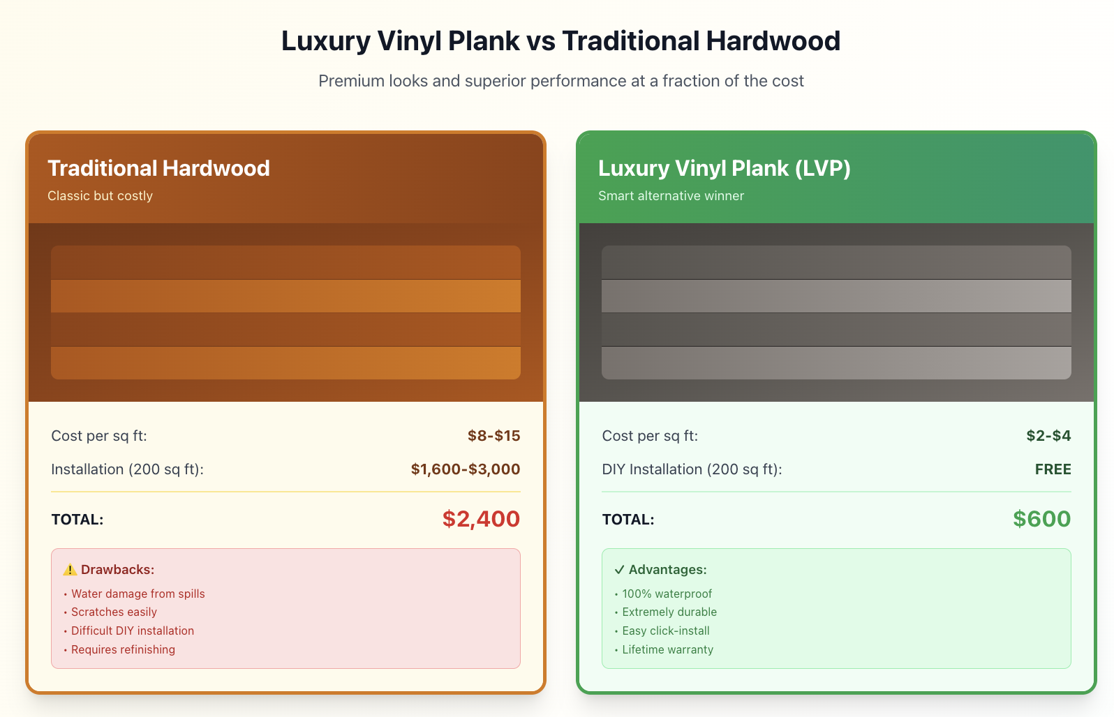 LVP vs. hardwood