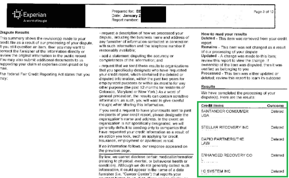Delete Santander Consumer USA on Your Credit Report