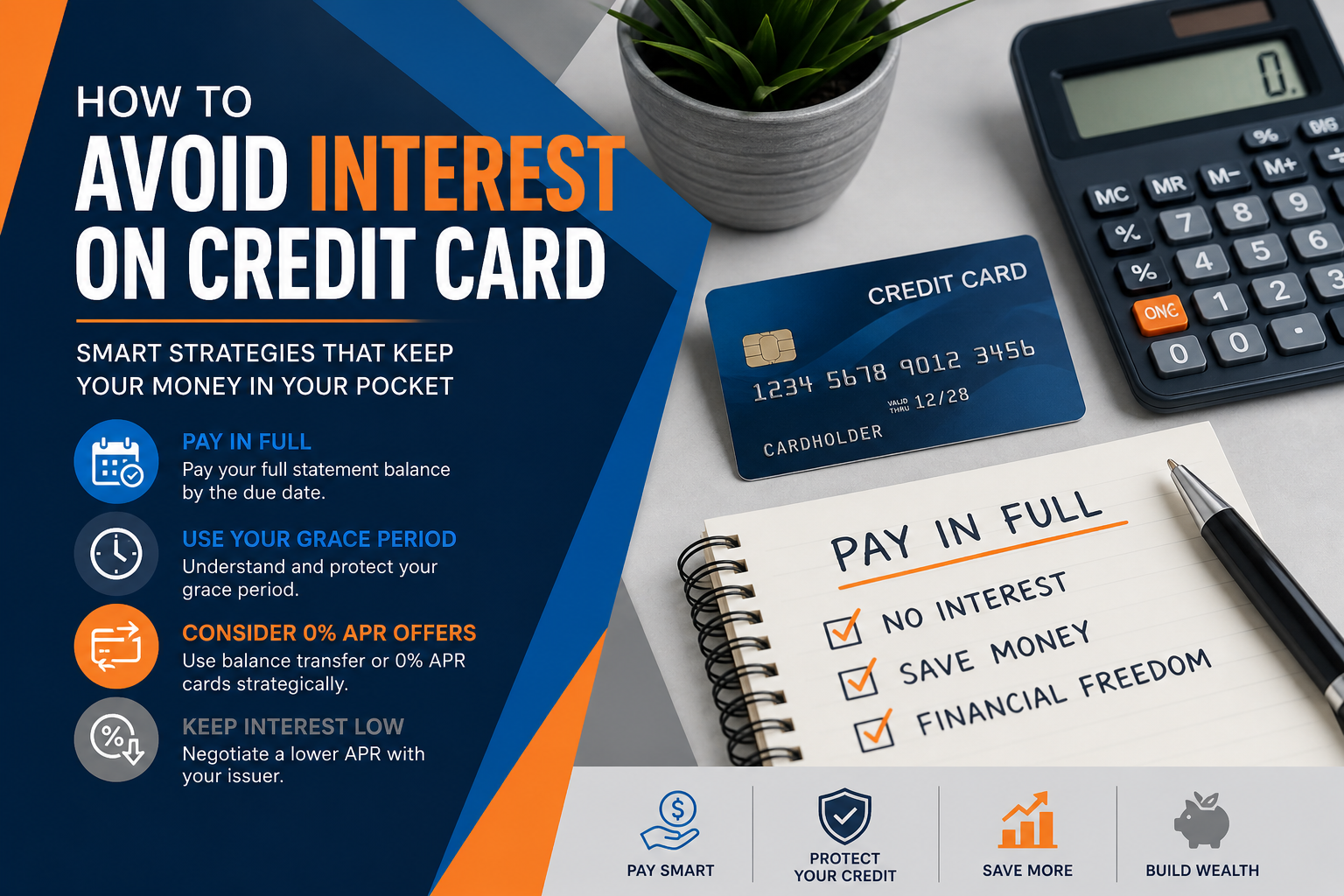 how to avoid interest on credit card