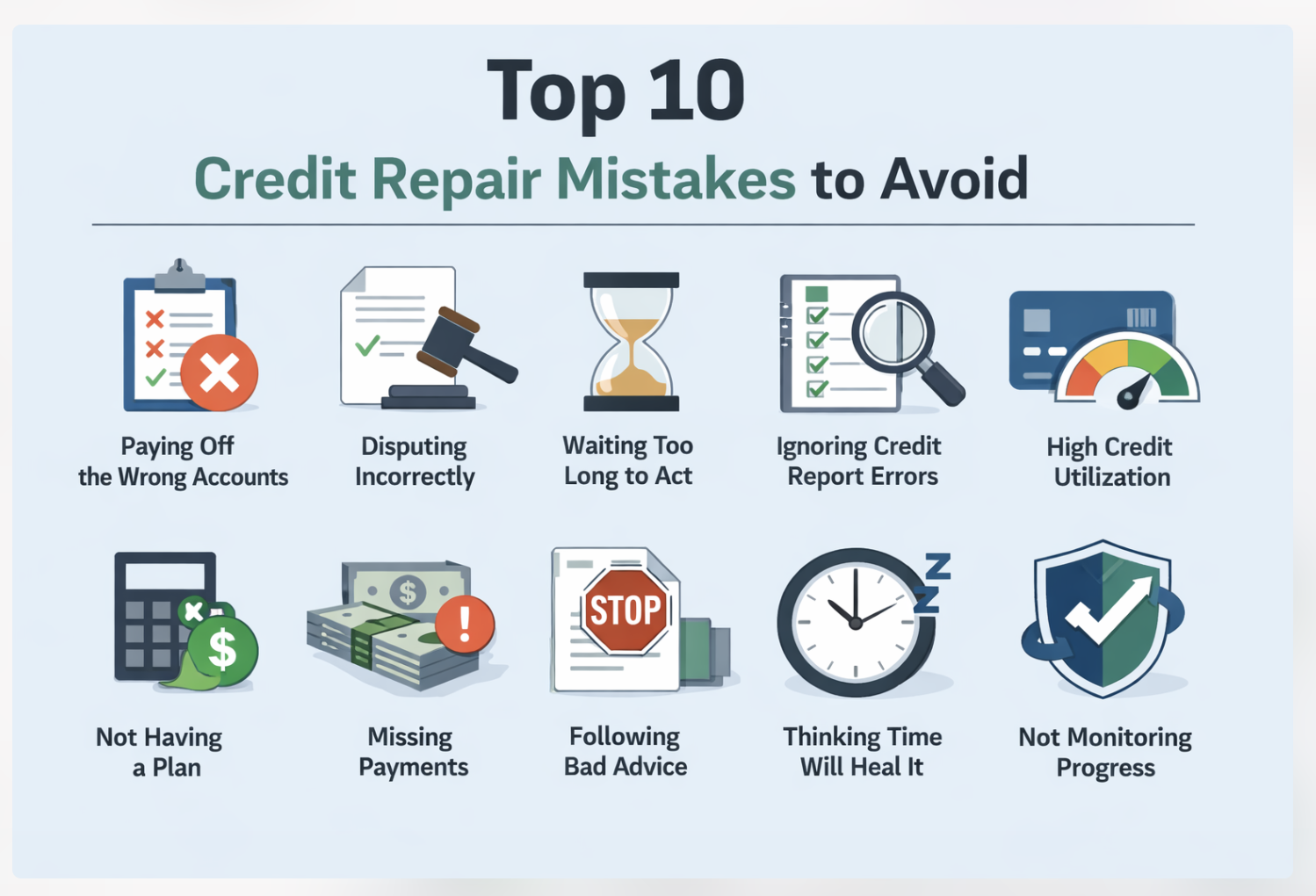 mistakes that hurt credit score