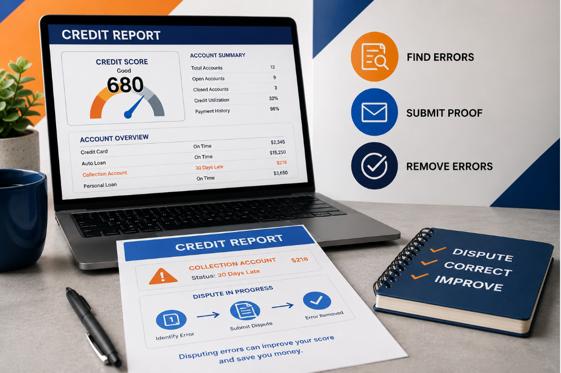 dispute a credit report error