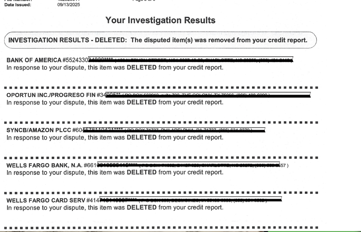 deleted collection accounts