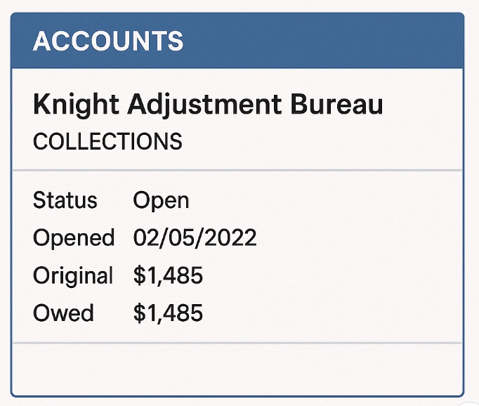 Why Knight Adjustment Bureau Appears on Your Credit Report