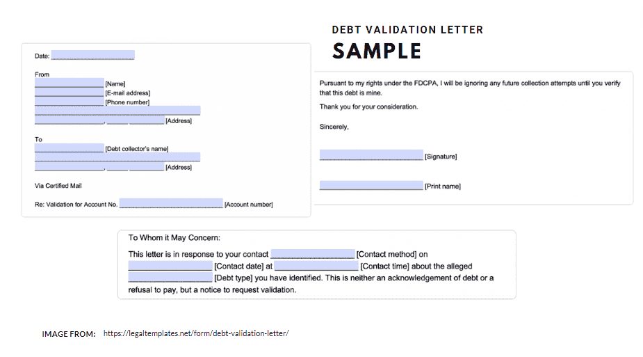 debt validation letter template
