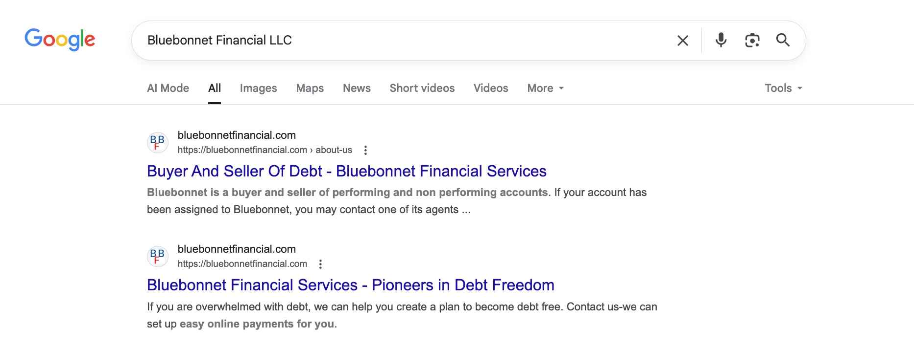 Who is Bluebonnet Financial LLC